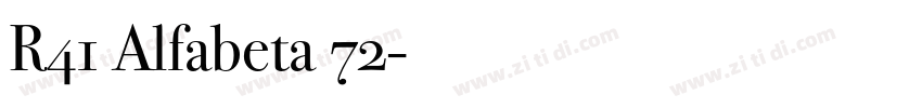 R41 Alfabeta 72字体转换